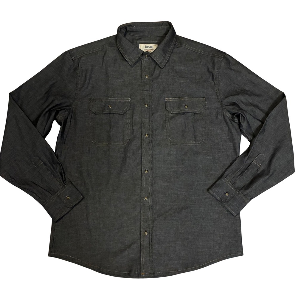 Wilson Lane Mens Medium Denim Button Down Shirt Made in Nashville USA Cotton